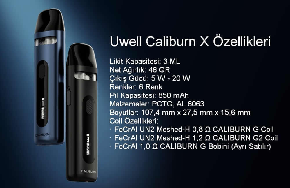 Uwell Caliburn X Özellikleri